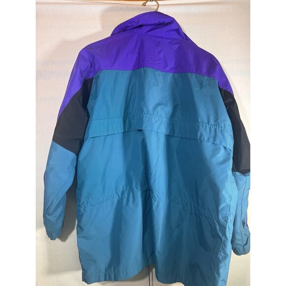 Vintage Columbia Bugaboo Ski Jacket Woman XL Teal Purple 90s Colorblock Gizzmo - Picture 14 of 16